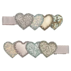 LOUIS LOUISE Barrettes Plates Cœur Scintillant Fashion