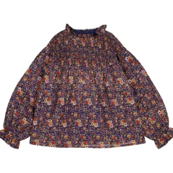 LOUIS LOUISE BLOUSE MARNIE FLEUR ROMANTIQUE RAYURE LUREX New