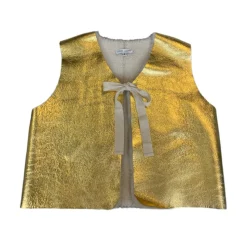 LOUIS LOUISE Cardigan Virginie Peau Lainée Or Sale