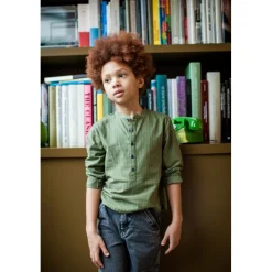 LOUIS LOUISE CHEMISE GRAND PERE TWILL RAYURE New