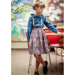 LOUIS LOUISE JUPE MARIE ANTOINETTE FLEUR ROMANTIQUE RAYURE LUREX Shop