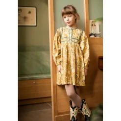 LOUIS LOUISE ROBE CONSTANTINE FLEUR INDIENNE RAYURE LUREX Clearance