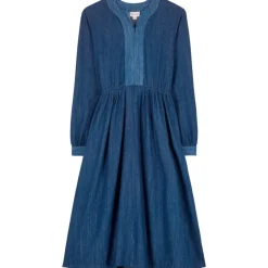 LOUIS LOUISE ROBE KATHARINA DENIM FIN Flash Sale