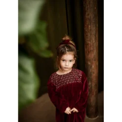 LOUIS LOUISE ROBE PRUNELLE PANNE DE VELOURS Best Sale